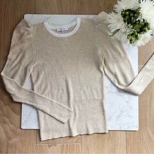 Frame Denim Sweater Puff Sleeve Size M